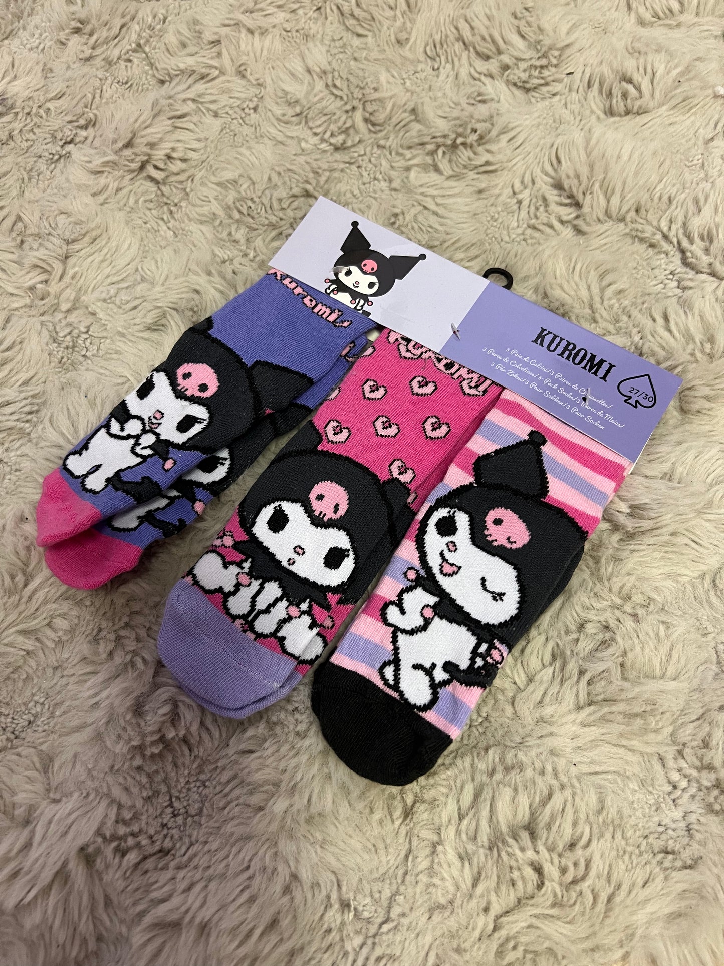 Chaussettes Kuromi x3